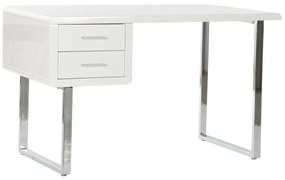 Γραφείο DKD Home Decor Λευκό Ασημί Μέταλλο Ξύλο MDF 120 x 55 x 76 cm