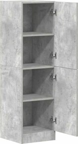 vidaXL Ντουλάπι κουζίνας Σκυρόδεμα Γκρι 38x41,5x131,5 cm