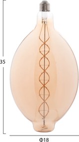 ΛΑΜΠΤΗΡΑΣ LED FILAMENT 8W E27 3000K TEA COLOR DIMMABLE HM4051.02