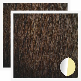 vidaXL Αυτοκόλλητη Κάλυψη Βιδών 2 pcs Καφέ δρυς Ø 20 x 0,5 mm