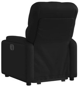 vidaXL Πολυθρόνα Ηλεκτρική Ανακλινόμενη με Ανύψωση Μαύρη Συνθ. Δέρμα