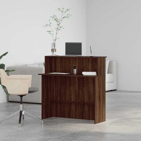 vidaXL Γραφείο υποδοχής Καφέ Δρυς 100x50x103,5 εκ. Επεξεργασμένο Ξύλο