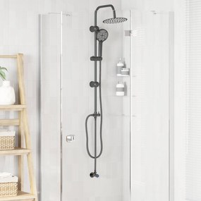 vidaXL Σύστημα Ντους Μαύρο 47 x 20 x 95 εκ. Ανοξείδωτο ατσάλι
