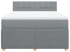 ΚΡΕΒΑΤΙ BOXSPRING ΜΕ ΣΤΡΩΜΑ ΑΝΟΙΧΤΟ ΓΚΡΙ 140X190 ΕΚ. ΥΦΑΣΜΑΤΙΝΟ 3287451