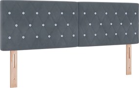vidaXL Κεφαλάρι Σκούρο Γκρι 144 cm Βελούδο
