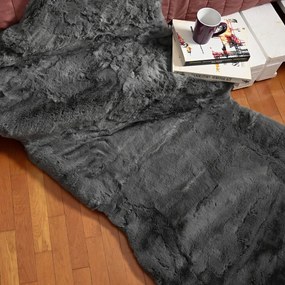 Χαλί Διαδρόμου Γούνινο (80x150) Polcarpet Rabbit Animal Shape D.Grey