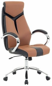 Καρέκλα γραφείου Berwyn 201, Καφέ, 115x63x72cm, 18 kg, Με ρόδες, Με μπράτσα, Μηχανισμός καρέκλας: Κλίση | Epipla1.gr