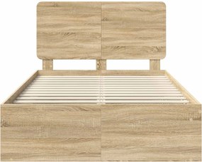 vidaXL Σκελετός Κρεβατιού Sonoma Δρυς 120 x 190 cm