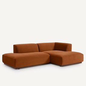 Γωνιακός δεξιός καναπές με βελούδινη ταπετσαρία, Jacopo