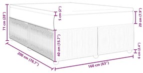 ΚΡΕΒΑΤΙ BOXSPRING ΜΕ ΣΤΡΩΜΑ ΣΚΟΥΡΟ ΓΚΡΙ 160X200 ΕΚ. ΒΕΛΟΥΔΙΝΟ 3285651