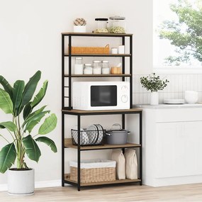 vidaXL Ράφι Κουζίνας 5 επιπέδων 80 x 40 x 168 εκ Επεξεργασμένο ξύλο