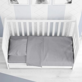 Σεντόνια Κούνιας (Σετ) Dimcol Solid Dark Grey 495
