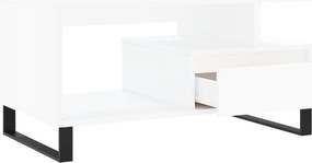 vidaXL Τραπεζάκι Σαλονιού Λευκό 90 x 49 x45 εκ. από Επεξεργασμένο Ξύλο