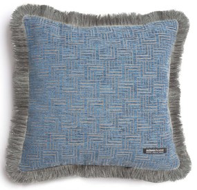 Διακοσμητική Μαξιλαροθήκη (45x45) Aslanis Home New Maze Trimming Μπλε