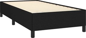 vidaXL Κρεβάτι Boxspring με Στρώμα Μαύρο 90x200 εκ. Υφασμάτινο