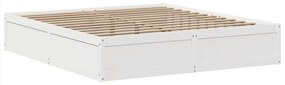 vidaXL Σκελετός Κρεβ. Χωρίς Στρώμα Λευκό 180x200 εκ Μασίφ Πεύκο