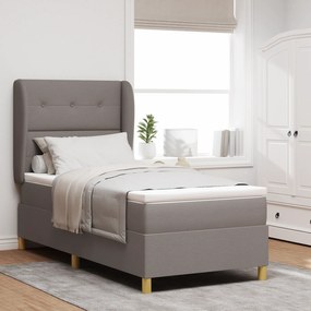 vidaXL Κρεβάτι Box Spring με Στρώμα Ταπέτο 90x200 εκ. Υφάσμα