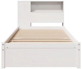Κρεβάτι Βιβλιοθήκη Χωρίς Στρώμα 90x190 εκ Μασίφ Ξύλο Πεύκου 3322372