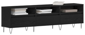 vidaXL Ντουλάπι Τηλεόρασης Μαύρο Δρυς 150x30x44,5 εκ Επεξεργασμένο Ξύλο