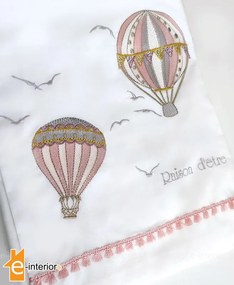 Σετ Σεντόνια Κούνιας Hot Air Balloon - Pink 108108001