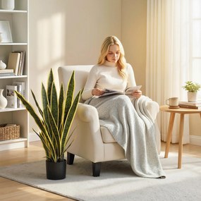 Τεχνητό φυτό Sansevieria μεγάλο 77 cm τεχνητό φυτό σε γλάστρα για σαλόνι, δώρο