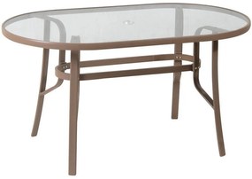 Τραπέζι Οβάλ 154559 Brown 80X140X75cm