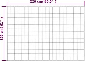 vidaXL Κουβέρτα Βαρύτητας Γκρι 155 x 220 εκ. 11 κ. Υφασμάτινη