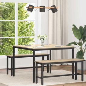 vidaXL Τραπεζαρίες 110 x 110 x 75 cm ΜΕΤΑΛΛΟ