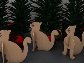 Intra απο ξύλο plywood 3mm-4mm πάχος Γάτα παζλ απο διανυσματικά σχέδια Δίασταση 30x20 cm INTRAFABR-40155659