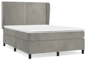 ΚΡΕΒΑΤΙ BOXSPRING ΜΕ ΣΤΡΩΜΑ ΑΝΟΙΧΤΟ ΓΚΡΙ 140X200 ΕΚ. ΒΕΛΟΥΔΙΝΟ 3129153