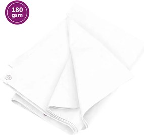 vidaXL Μουσαμάς Λευκός 180 γρ./μ.² 4x8 μ. από HDPE