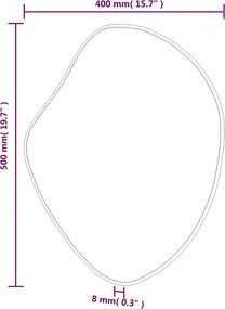 vidaXL Καθρέφτης Τοίχου Μαύρος 50x40 εκ.