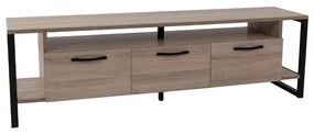 BRIDGE TV STAND 3ΠΟΡΤΕΣ SONOMA ΜΑΥΡΟ 150x35xH45cm