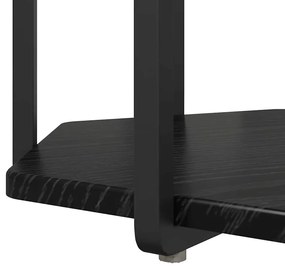vidaXL Σετ βοηθητικά τραπεζάκια με ράφι 2 pcs Μαύρη Οξυά