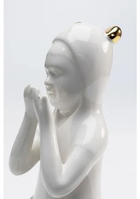 Διακοσμητικό Επιτραπέζιο Praying Girl Λευκό/Μαύρο 12x15,5x20 εκ. - Μαύρο