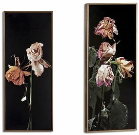 Πίνακας Gift Decor Μαύρο Χρυσό τσιπ - ματ Blomster 21,2 x 2 x 51,2 cm 21,2 x 51,2 x 2 cm