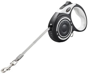 Dogness automatic leash with flashlight and bag container (gray)