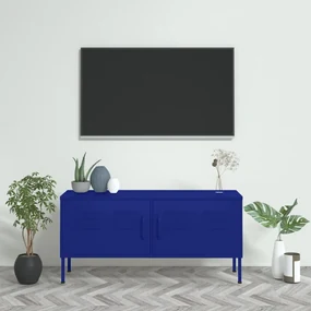 vidaXL Έπιπλο Τηλεόρασης Ναυτικό Μπλε 105x35x50 εκ. από Ατσάλι