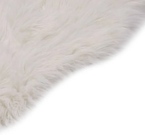 vidaXL Χαλί Λευκό 60 x 90 εκ. από Συνθετική Προβιά