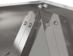 vidaXL Γλάστρα Ασημί 40 x 40 x 40 cm Ανοξείδωτο ατσάλι