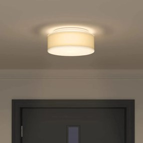 vidaXL Λάμπα Οροφής με προβολείς Λευκό 30 x 30 x 13,5 εκ ύφασμα
