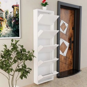 Παπουτσοθήκη Λευκό ABREPRI 50x15x169