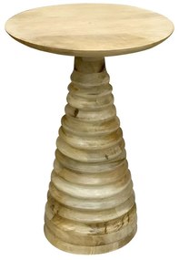 Intrahome Βοηθητικό τραπέζι Souler intrahome φυσικό μασίφ mango ξύλο Φ38x56εκ | SKU: INTRAPA-308111118