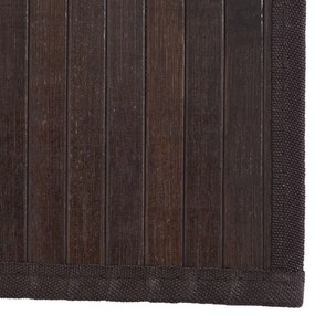 vidaXL Χαλί Ορθογώνιο Σκούρο Καφέ 80 x 200 εκ. Μπαμπού