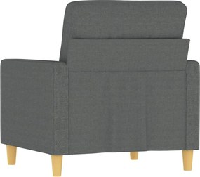 vidaXL Πολυθρόνα Σκούρο Γκρι 60 εκ. Υφασμάτινη