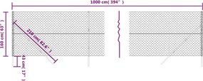 vidaXL Συρματόπλεγμα Περίφραξης Πράσινο 1,6 x 10 μ.