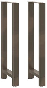 vidaXL Πόδια Τραπεζιού Μπαρ 2 τεμ. από Φυσικό Ατσάλι 40x (110-111) εκ. Ατσάλι