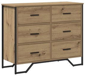vidaXL Κουτί με Συρτάρια Ξυλόπινα 91x35.5x74.5 εκ. Επεξεργασμένο Ξύλο