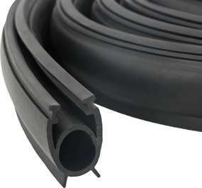 vidaXL Σφράγιση Πόρτας Γκαράζ Μαύρο 41 x 33 mm 2,5 μ PVC
