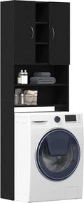 vidaXL Ντουλάπι Πλυντηρίου Ρούχων Μαύρο Δρυς 64x25,5x190 εκ.